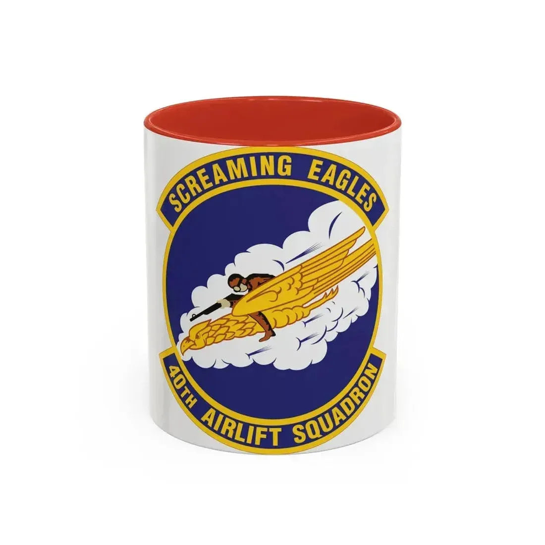 40th Airlift Squadron (U.S. Air Force) Accent Coffee Mug 11oz Red - Go Mug Yourself