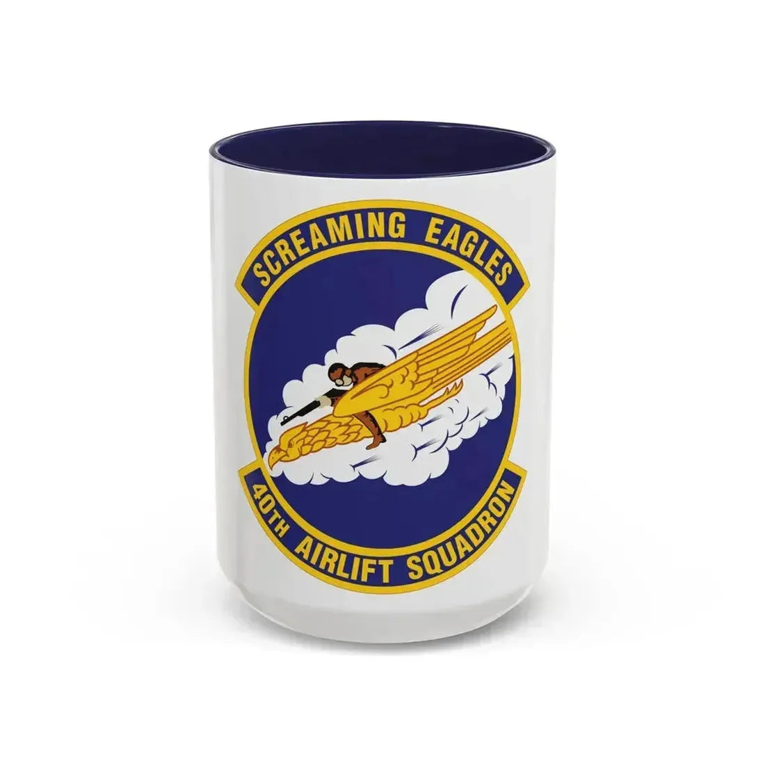 40th Airlift Squadron (U.S. Air Force) Accent Coffee Mug 15oz Navy - Go Mug Yourself