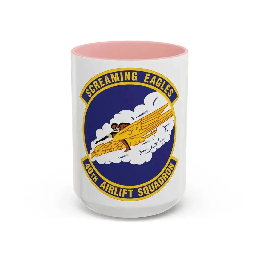 40th Airlift Squadron (U.S. Air Force) Accent Coffee Mug 15oz Pink - Go Mug Yourself