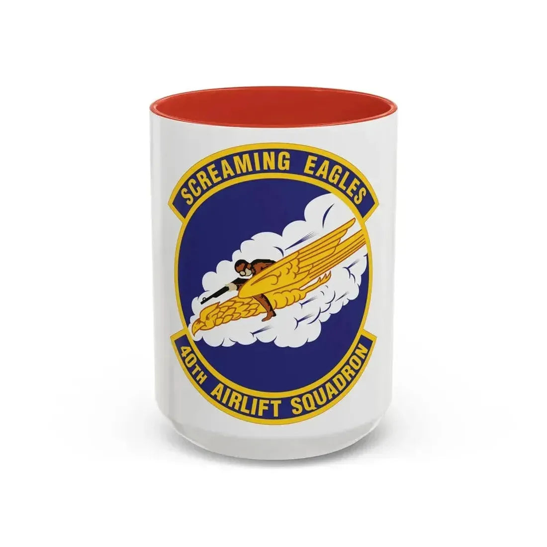 40th Airlift Squadron (U.S. Air Force) Accent Coffee Mug 15oz Red - Go Mug Yourself
