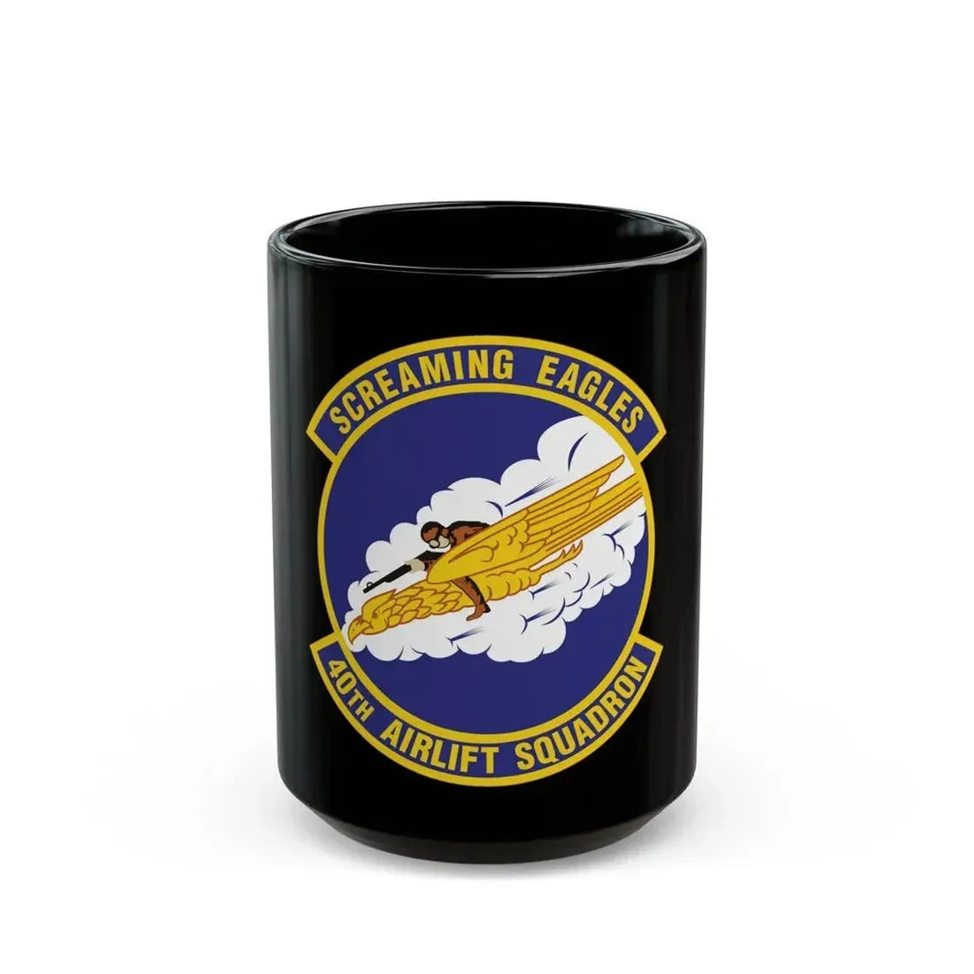 40th Airlift Squadron (U.S. Air Force) Black Coffee Mug 15oz - Go Mug Yourself