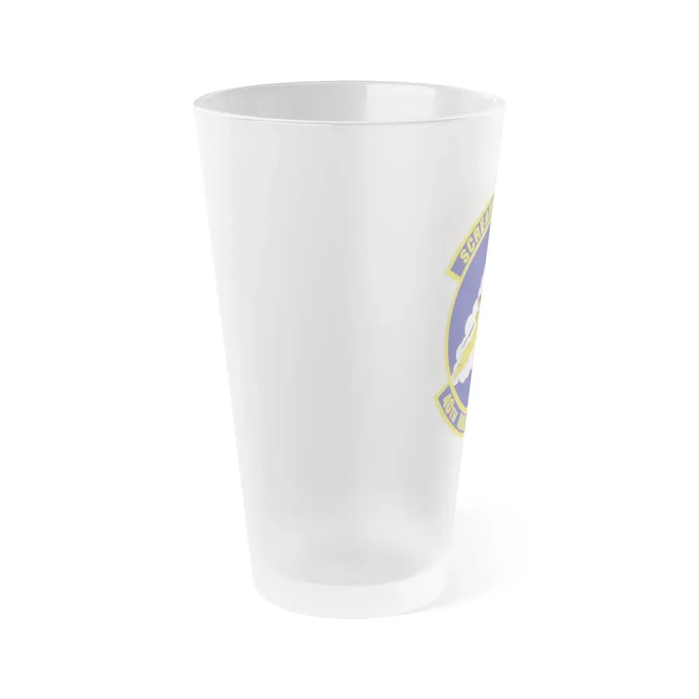40th Airlift Squadron (U.S. Air Force) Frosted Pint Glass 16oz - Go Mug Yourself