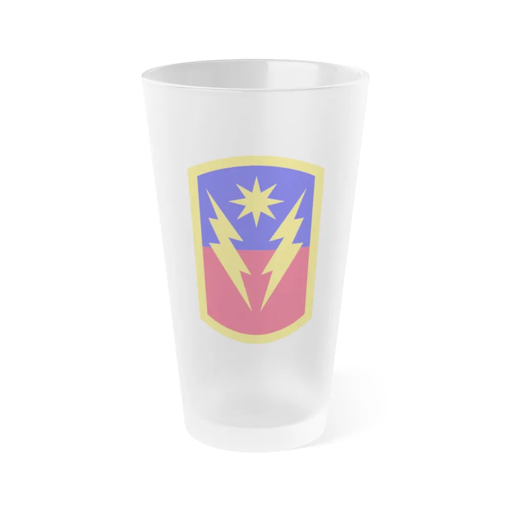 40th Infantry Brigade Combat Team SSI (U.S. Army) Frosted Pint Glass 16oz-Go Mug Yourself