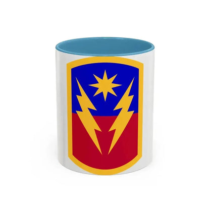 40th Infantry Brigade Combat Team SSI (U.S. Army) Accent Coffee Mug 11oz Light Blue - Go Mug Yourself