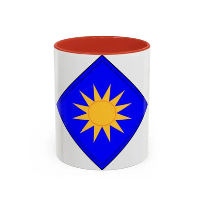 40th Infantry Division CSIB (U.S. Army) Accent Coffee Mug 11oz Red - Go Mug Yourself