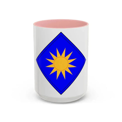 40th Infantry Division CSIB (U.S. Army) Accent Coffee Mug 15oz Pink - Go Mug Yourself