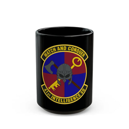 41 Intelligence Squadron ACC (U.S. Air Force) Black Coffee Mug-15oz-Go Mug Yourself