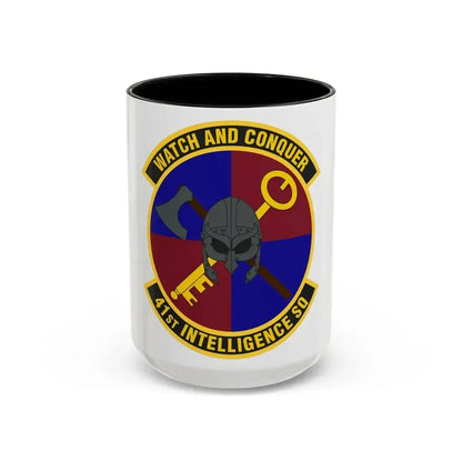41 Intelligence Squadron ACC (U.S. Air Force) Accent Coffee Mug 15oz Black - Go Mug Yourself