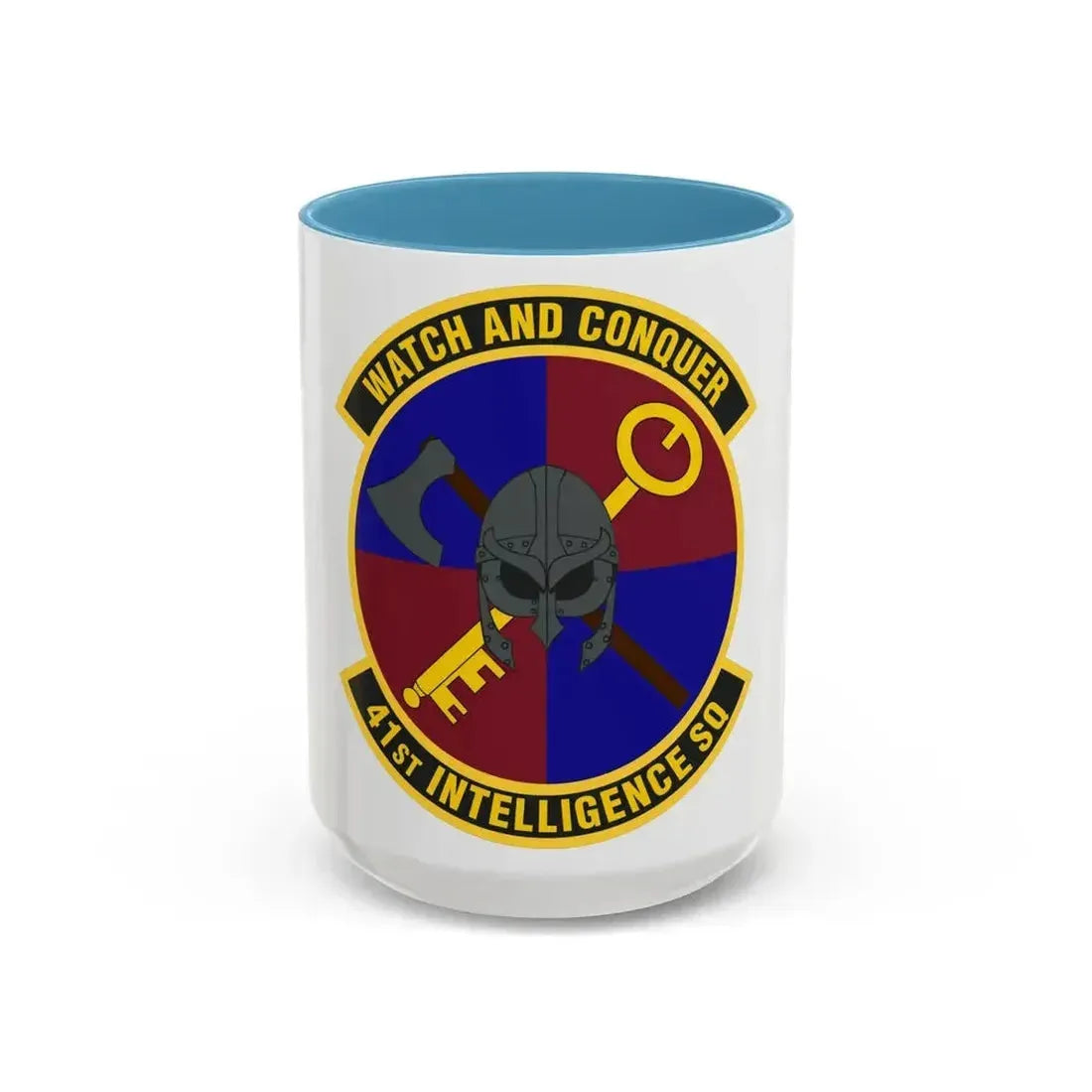41 Intelligence Squadron ACC (U.S. Air Force) Accent Coffee Mug 15oz Light Blue - Go Mug Yourself