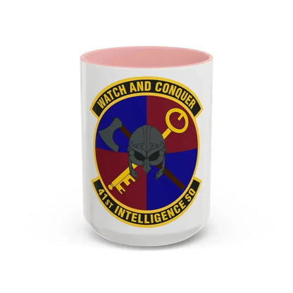 41 Intelligence Squadron ACC (U.S. Air Force) Accent Coffee Mug 15oz Pink - Go Mug Yourself