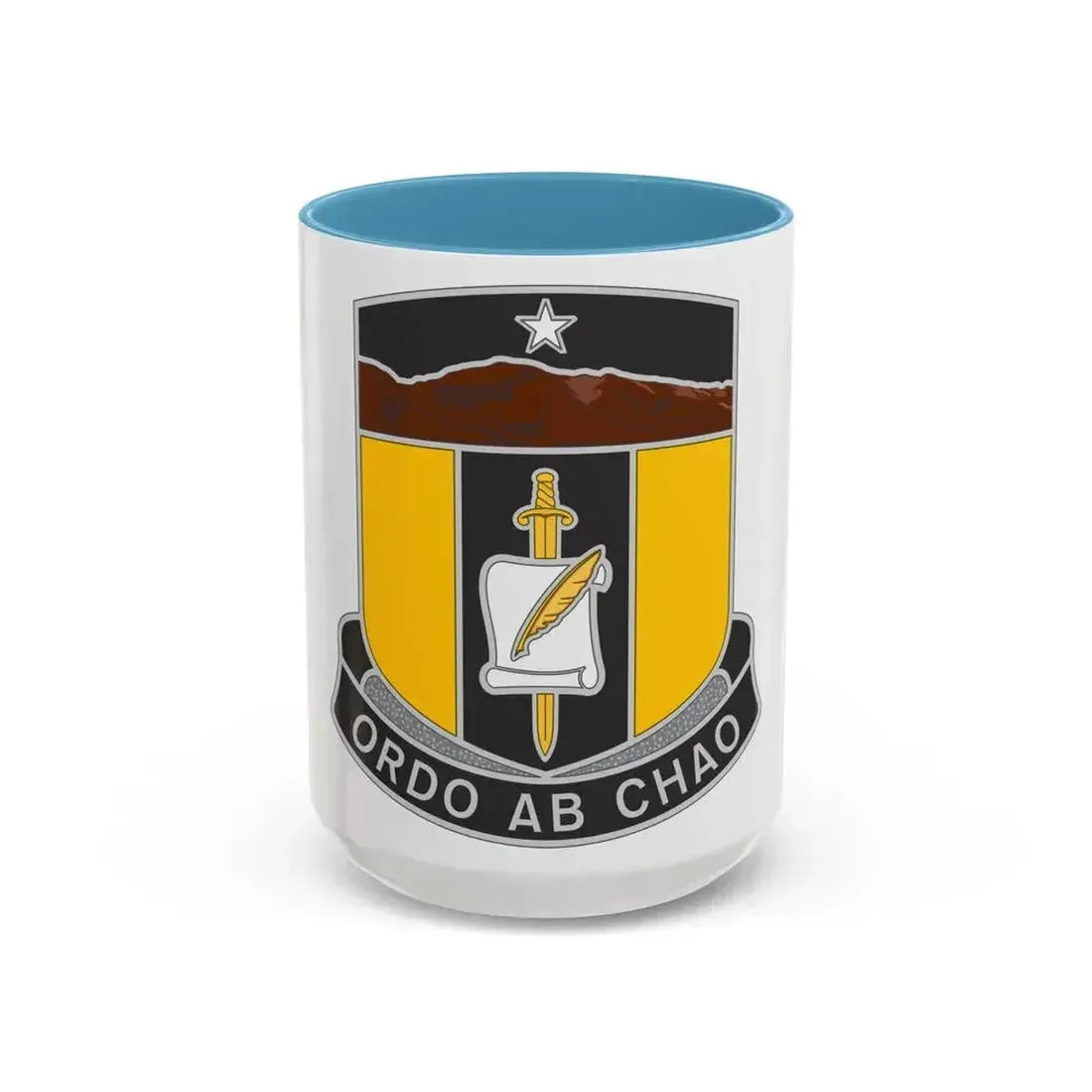 410 Civil Affairs Battalion (U.S. Army) Accent Coffee Mug 15oz Light Blue - Go Mug Yourself