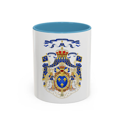 Grand Royal Coat of Arms of France - Accent Coffee Mug