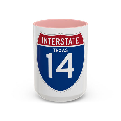 Interstate 14 (U.S. Highways) Accent Coffee Mug