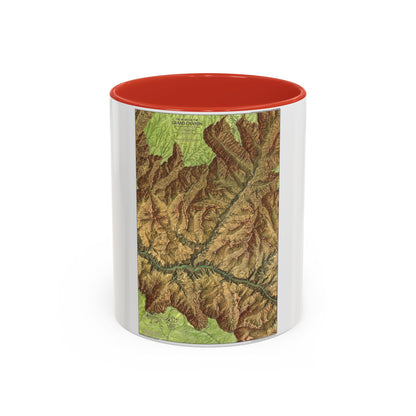 USA - Grand Canyon National Park, Arizona (1978) (Map) Accent Coffee Mug