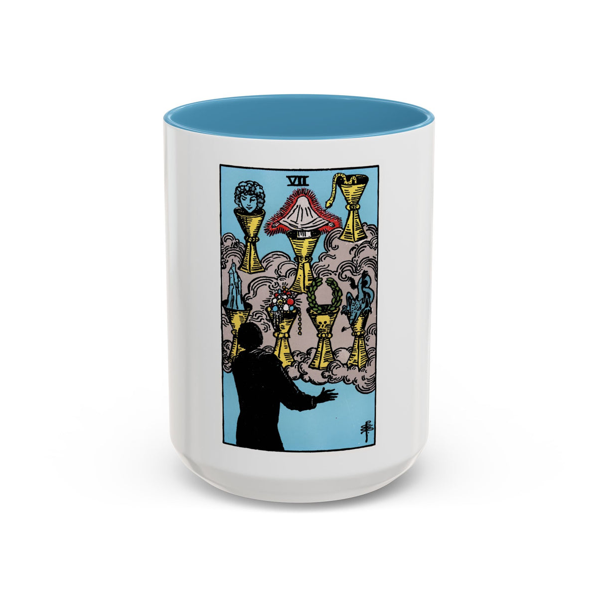 The 7 of Cups (Tarot Card) Accent Coffee Mug
