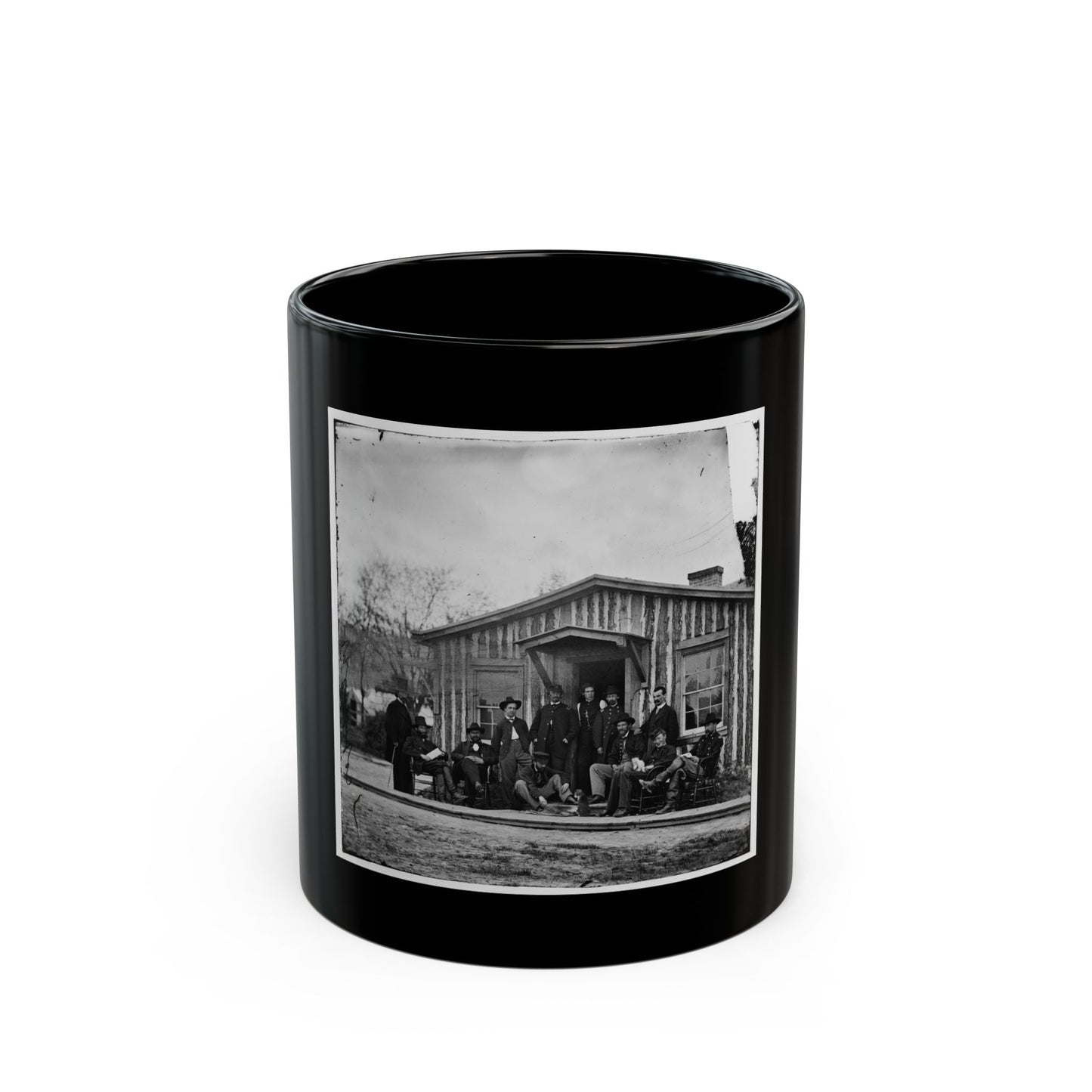 City Point, Va. Members Of Gen. Ulysses S. Grant's Staff (U.S. Civil War) Black Coffee Mug