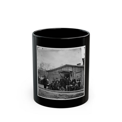 City Point, Va. Members Of Gen. Ulysses S. Grant's Staff (U.S. Civil War) Black Coffee Mug
