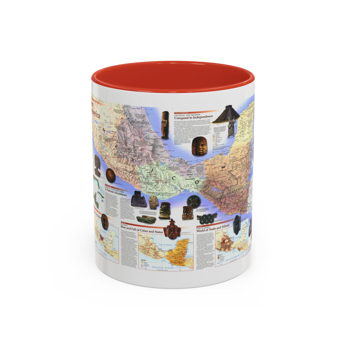 North America - Ancient Mesoamerica (1997) (Map) Accent Coffee Mug