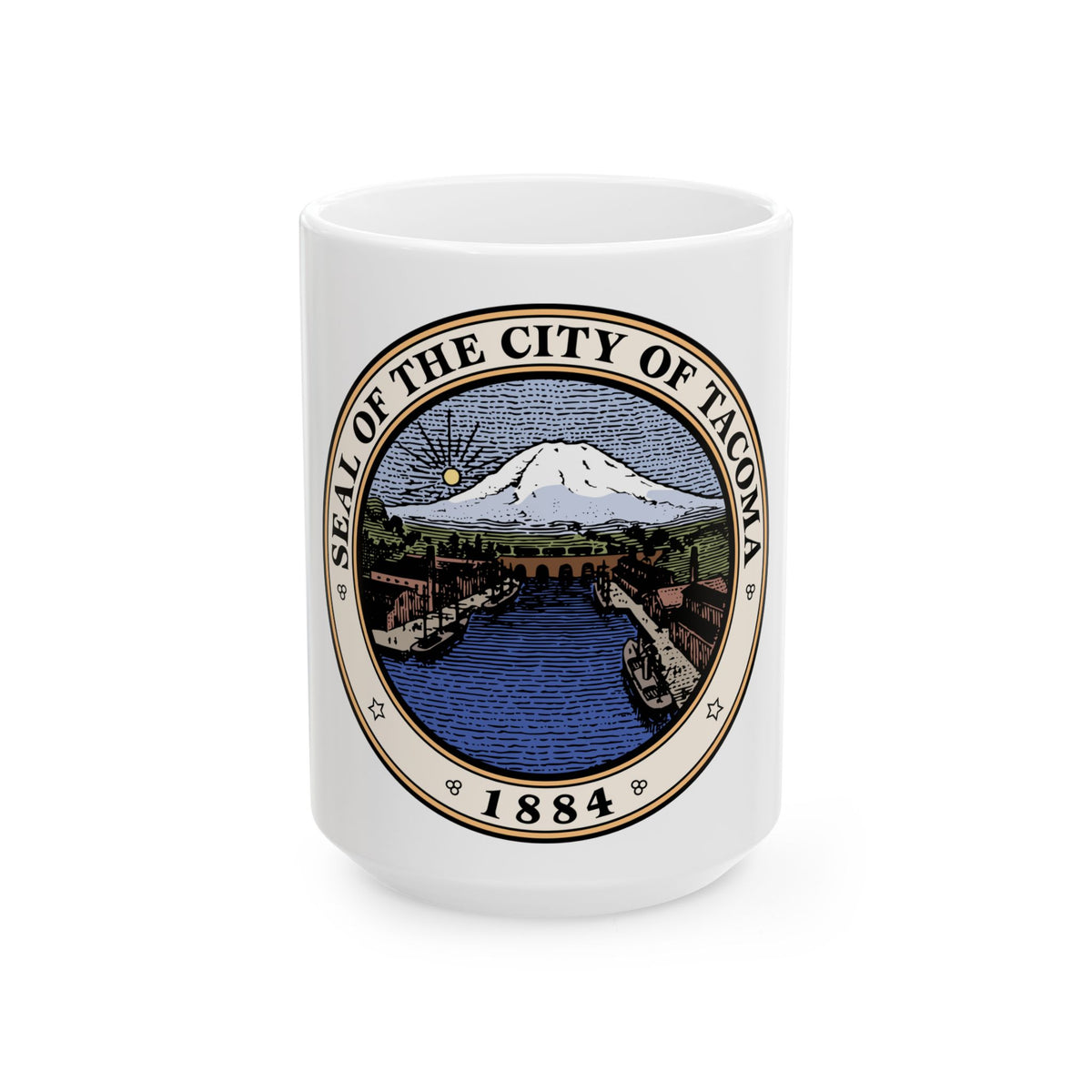 Seal of Tacoma WA - White Coffee Mug