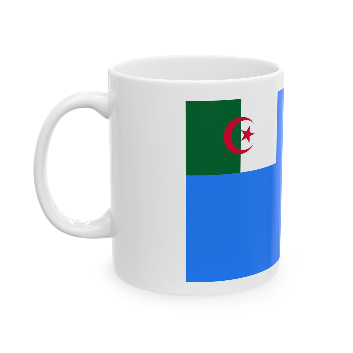 Naval Jack of Algeria - White Coffee Mug