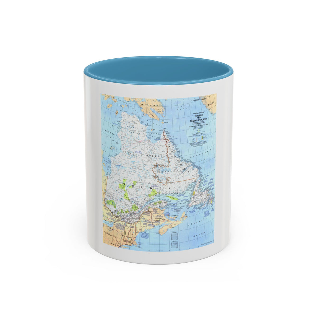 Canada - Quebec & Newfoundland (1980) (Map) Accent Coffee Mug