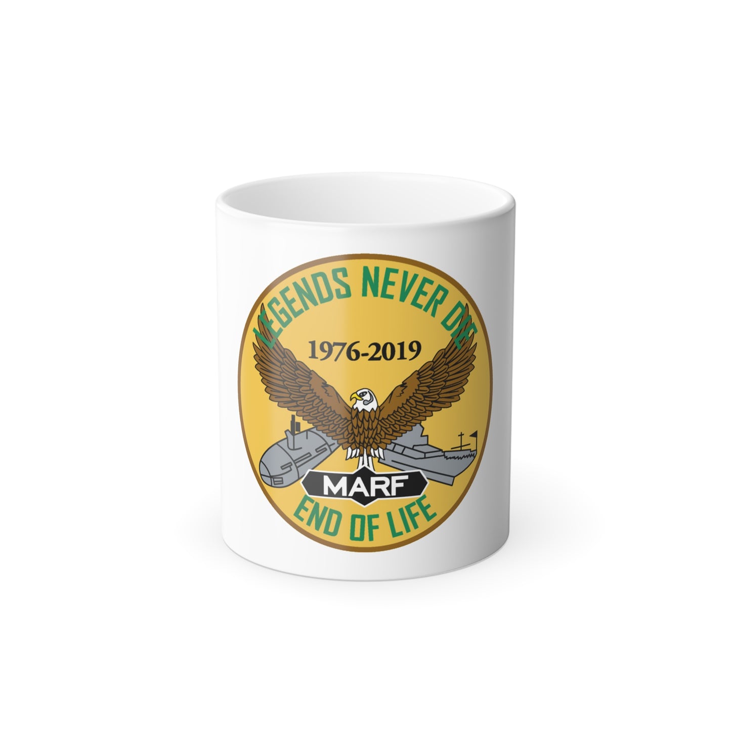 USN LND MARF (U.S. Navy) Color Changing Mug 11oz