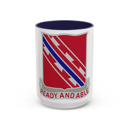 411 Engineer Battalion (U.S. Army) Accent Coffee Mug 15oz Navy - Go Mug Yourself
