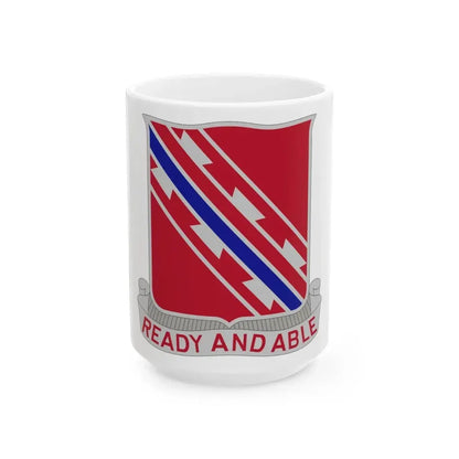 411 Engineer Battalion (U.S. Army) White Coffee Mug 15oz - Go Mug Yourself