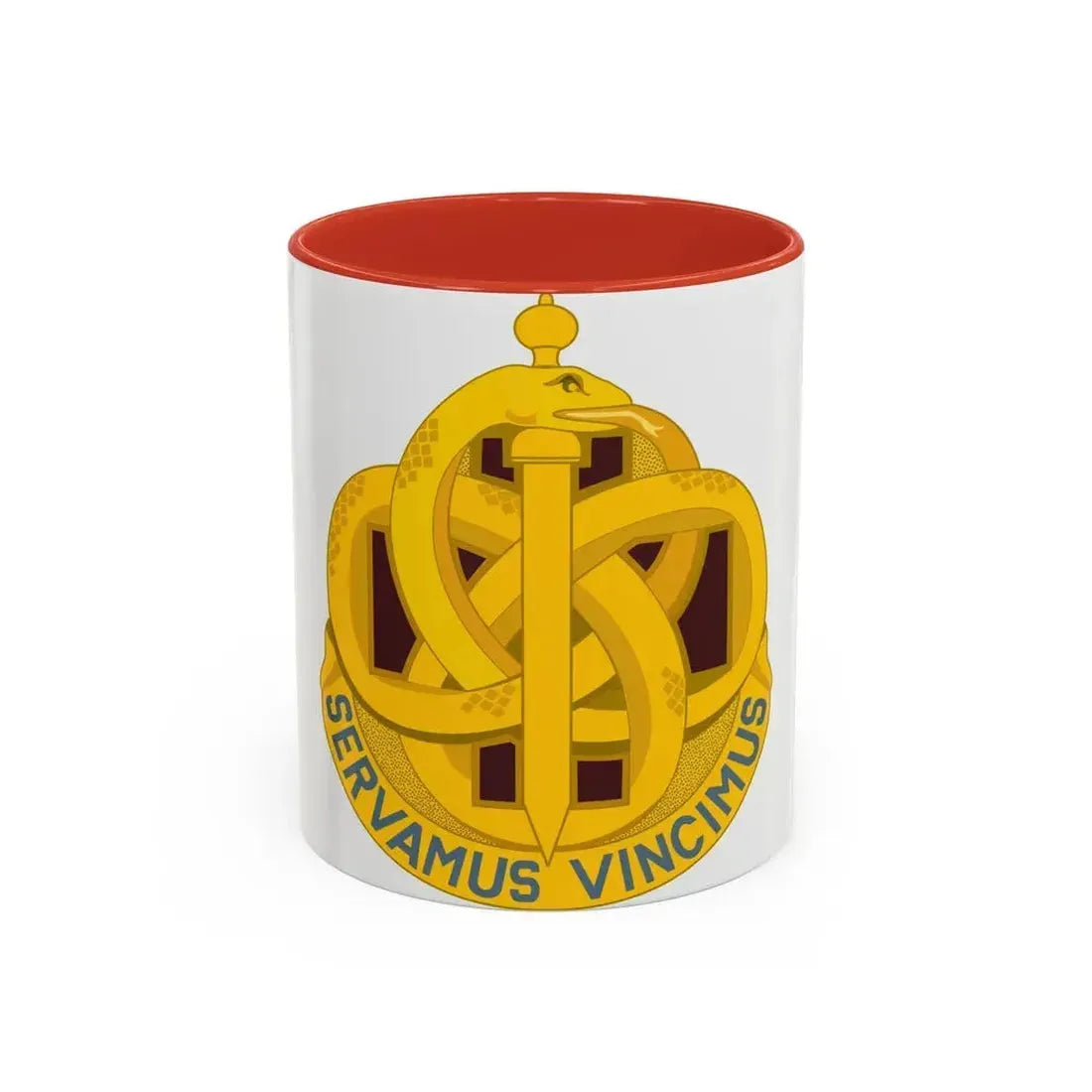 411 Hospital Center (U.S. Army) Accent Coffee Mug 11oz Red - Go Mug Yourself