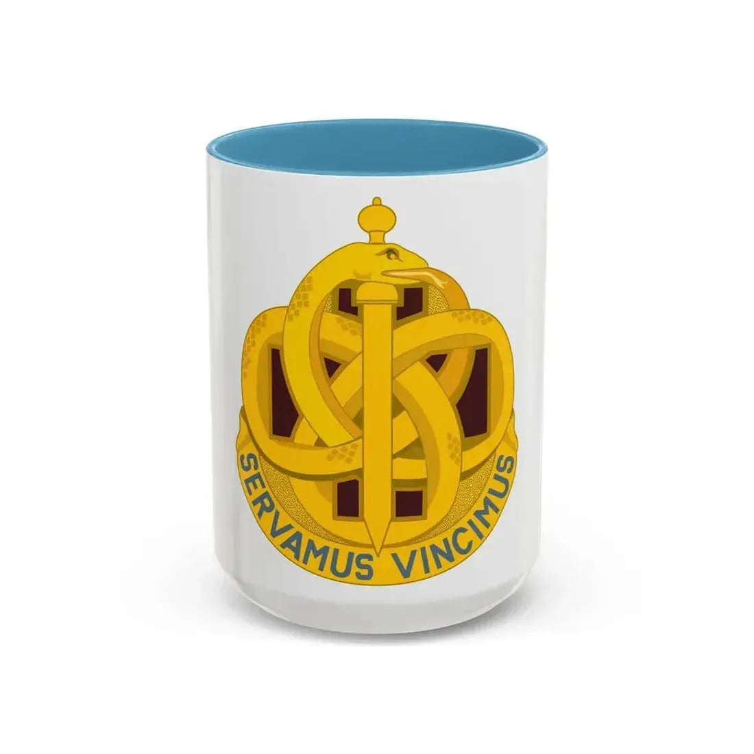 411 Hospital Center (U.S. Army) Accent Coffee Mug 15oz Light Blue - Go Mug Yourself