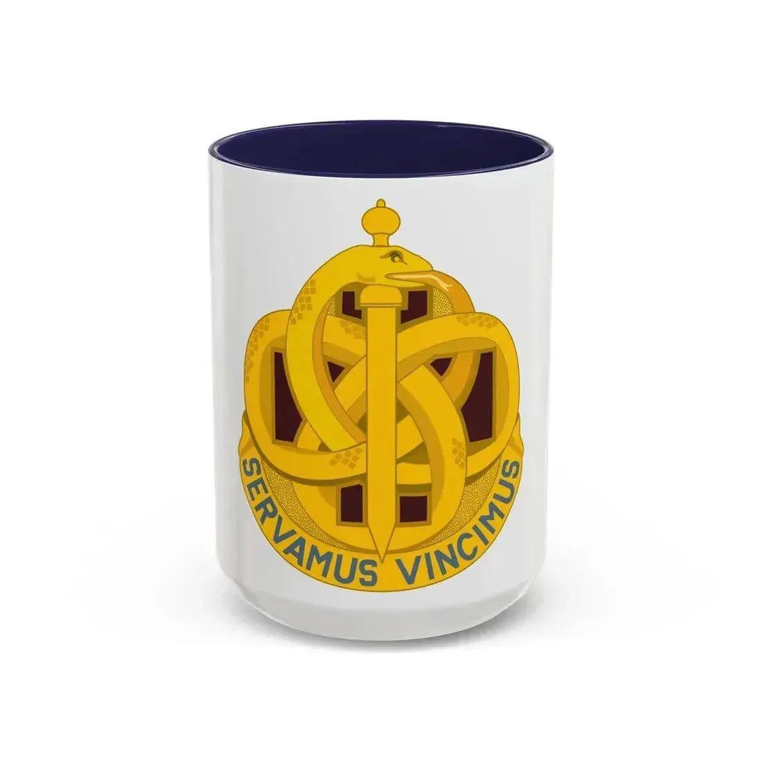 411 Hospital Center (U.S. Army) Accent Coffee Mug 15oz Navy - Go Mug Yourself