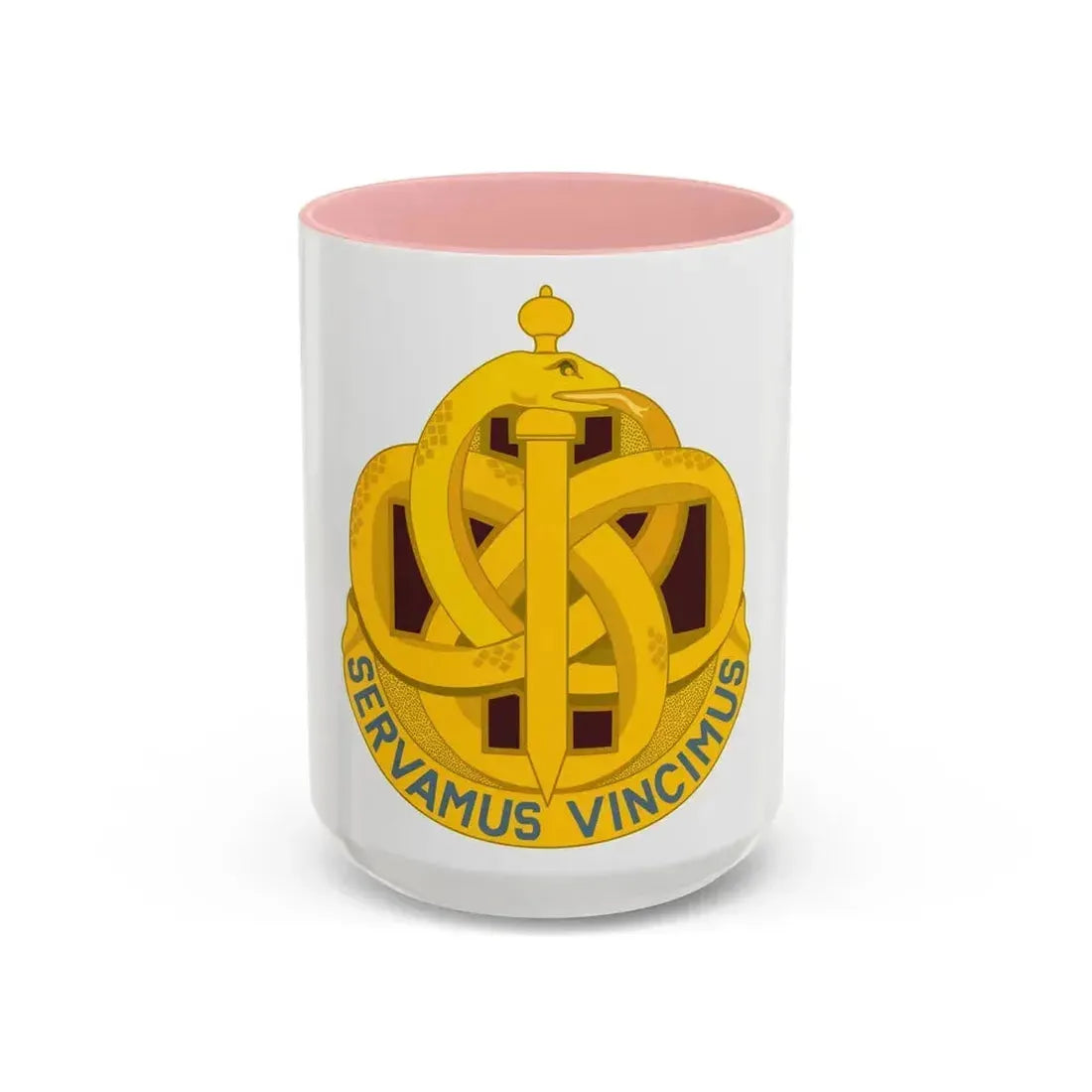 411 Hospital Center (U.S. Army) Accent Coffee Mug 15oz Pink - Go Mug Yourself