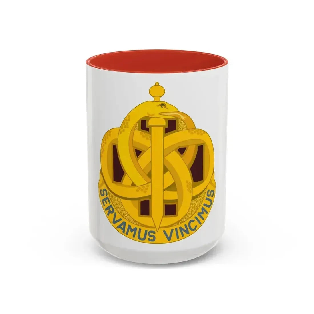 411 Hospital Center (U.S. Army) Accent Coffee Mug 15oz Red - Go Mug Yourself