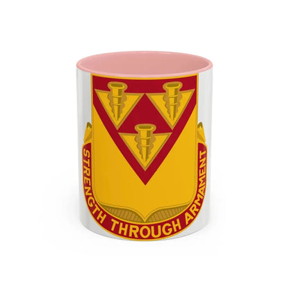 411 Ordnance Battalion (U.S. Army) Accent Coffee Mug 11oz Pink - Go Mug Yourself