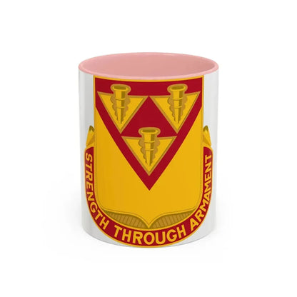 411 Ordnance Battalion (U.S. Army) Accent Coffee Mug 11oz Pink - Go Mug Yourself