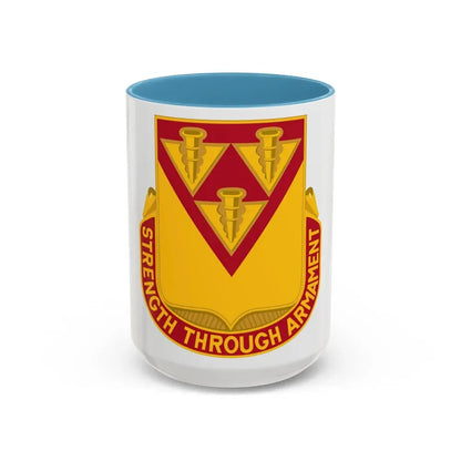 411 Ordnance Battalion (U.S. Army) Accent Coffee Mug 15oz Light Blue - Go Mug Yourself
