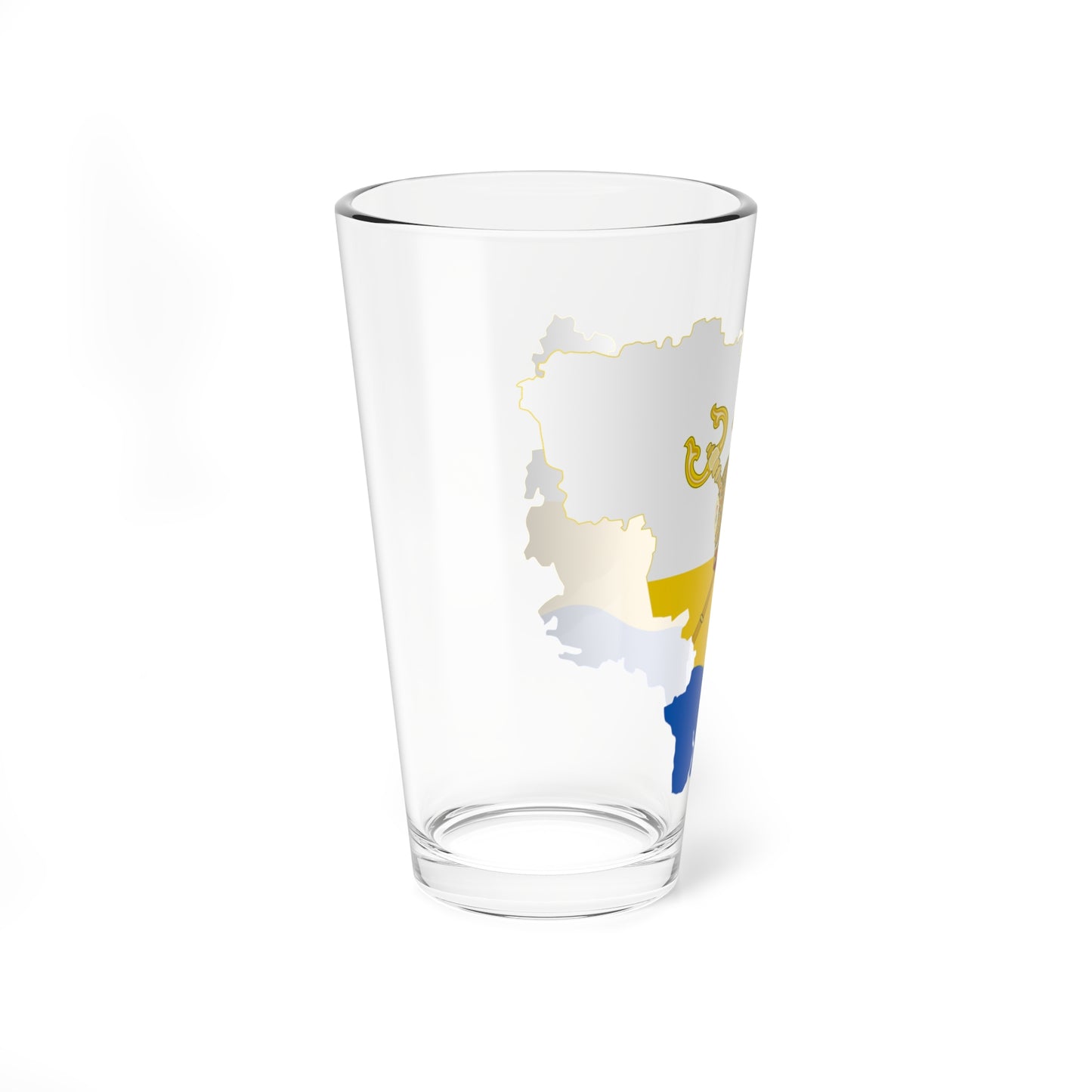 Flag-map of Mykolaiv Oblast (Ukraine) Pint Glass 16oz