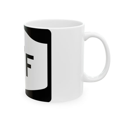 NY-17F (New York) (Road Sign) White Coffee Mug