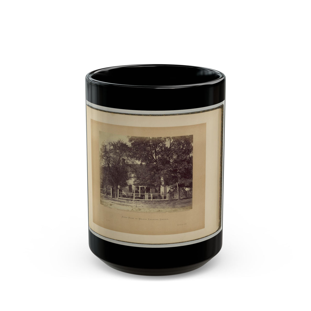 Aiken House On Weldon Railroad, Virginia (U.S. Civil War) Black Coffee Mug
