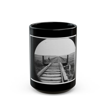 Farmville, Va., Vicinity. High Bridge Of The South Side Railroad Across The Appomattox (U.S. Civil War) Black Coffee Mug