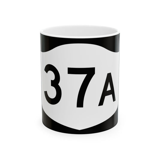 NY-37A (New York) (Road Sign) White Coffee Mug