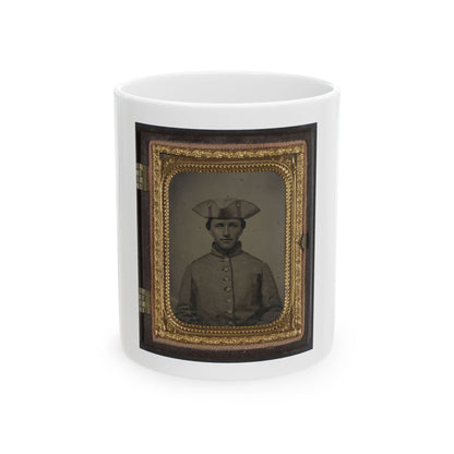 Private Thomas Green Of Co. B, 11th Massachusetts Infantry Regiment In Uniform (U.S. Civil War) White Coffee Mug