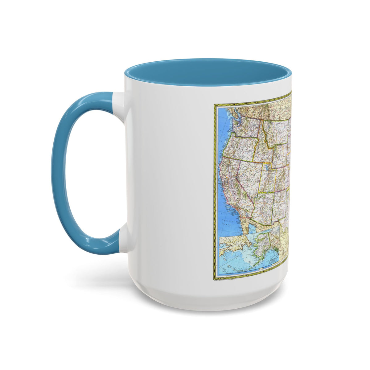 USA - The United States (1982) (Map) Accent Coffee Mug
