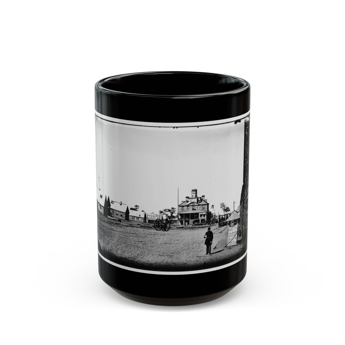Morris Island, South Carolina. Unidentified Camp 005 (U.S. Civil War) Black Coffee Mug