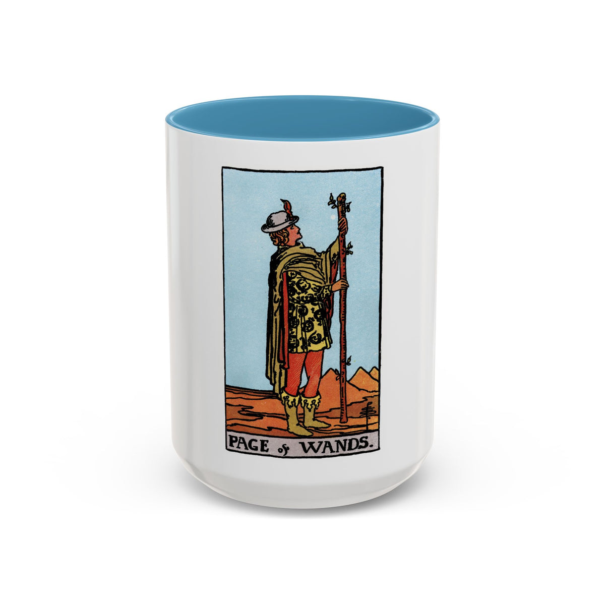 The Page of Wands (Tarot Card) Accent Coffee Mug