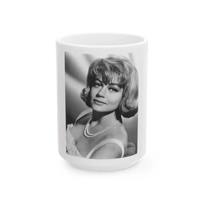 Dorothy Malone #214 (Vintage Female Icon) White Coffee Mug-15oz-Go Mug Yourself