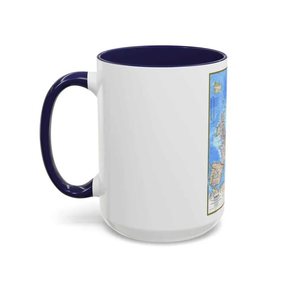 Europe (1977) (Map) Accent Coffee Mug-Go Mug Yourself