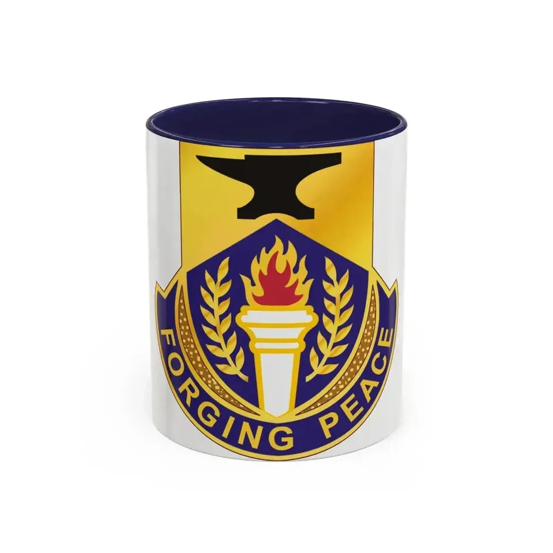 412 Civil Affairs Battalion (U.S. Army) Accent Coffee Mug 11oz Navy - Go Mug Yourself