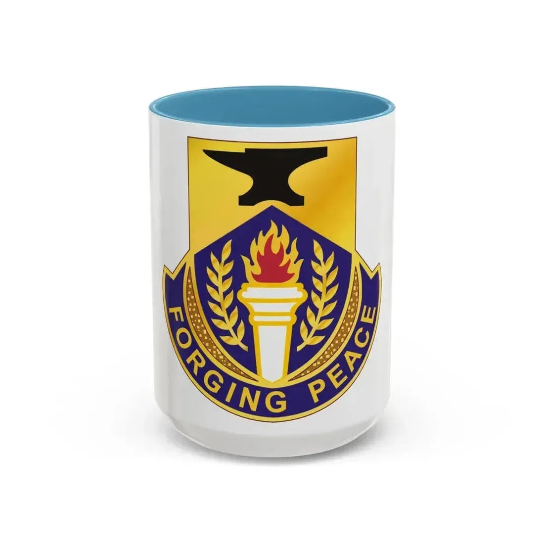 412 Civil Affairs Battalion (U.S. Army) Accent Coffee Mug 15oz Light Blue - Go Mug Yourself