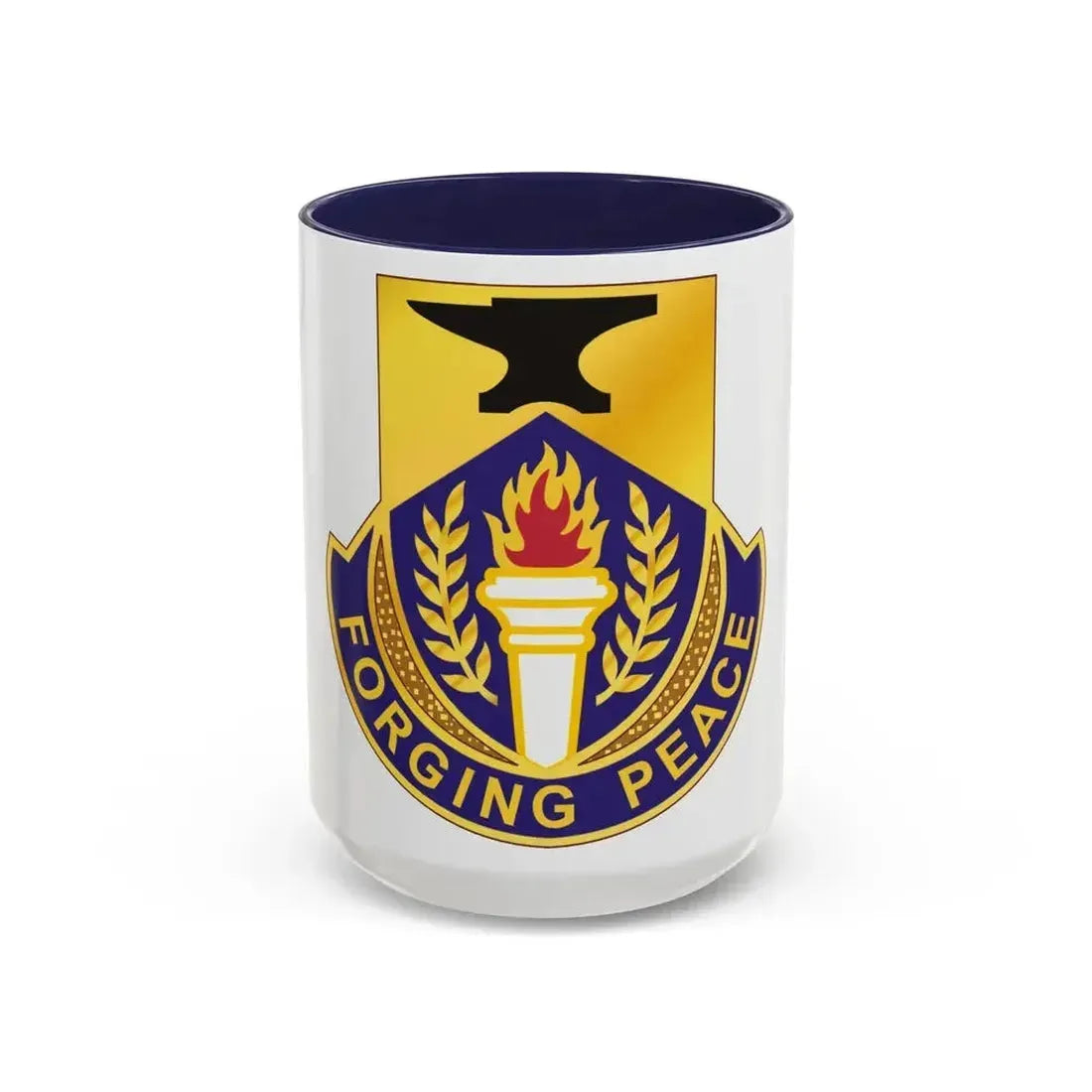 412 Civil Affairs Battalion (U.S. Army) Accent Coffee Mug 15oz Navy - Go Mug Yourself